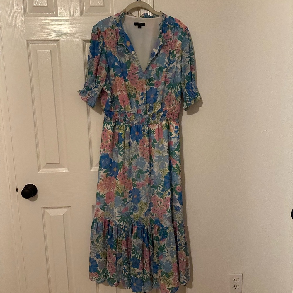 Floral Blue and Pink Dress